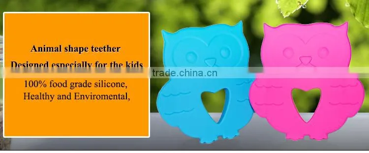 cute owl shape kids chew toys silicone baby teething pendant supplies