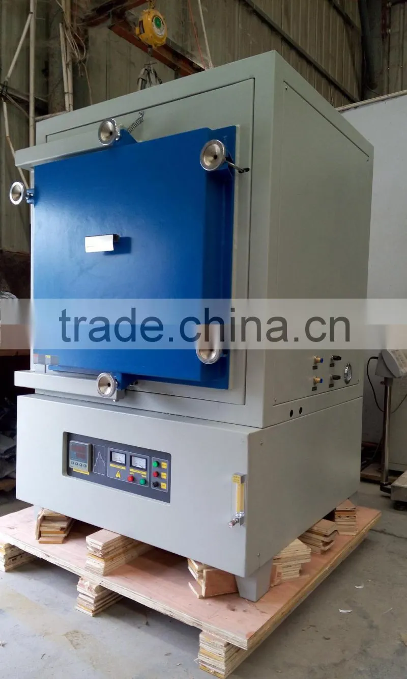 CE Approval 1700 Celsius atmosphere sintering muffle furnace with programmable and PID auto controll