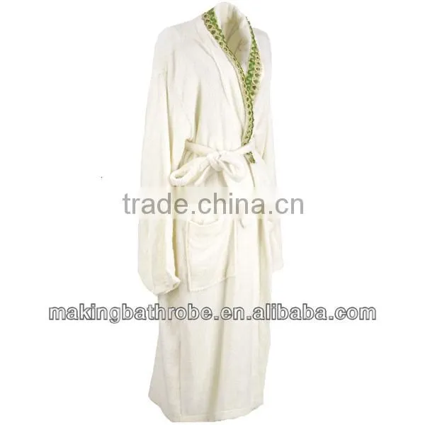 top hotel cheap white and simple breathable cool towel material bathrobe