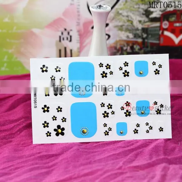 Beauty Sticker GMP wholesale water transfer nail art stickers for toe nail stickers