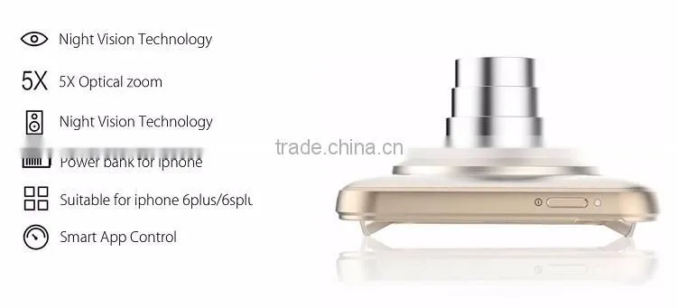 Portable night vision digital DSLR camera for i Phone 6 plus, with 400MP lens