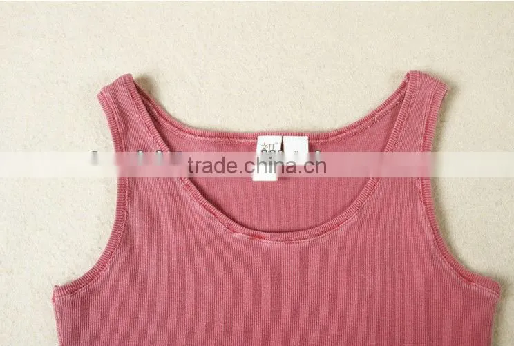 Natural Bamboo Lycra Strech Ladies Tank Top Red Color