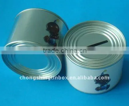 Round tin storage box