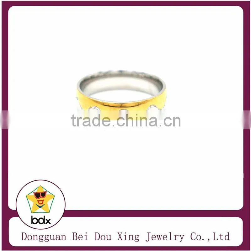 Gold and silver plated the wave style stainless steel 316 fashion Ring