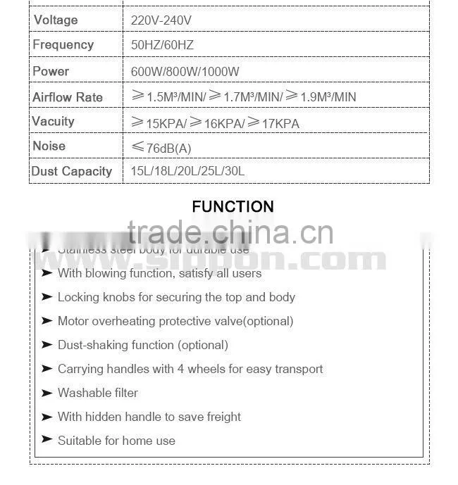 Carpet Cleaner / Cleaning Machine BJ121E-20L