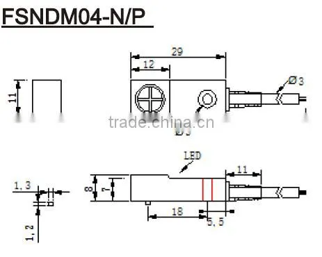 F&C 3 or 4 wires 4mm High repeatability Inductive Proximity Switch FSNDM04-N