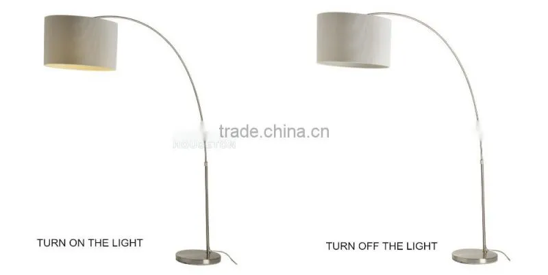 Modern hotel decoration fabric lampshade arc floor lamp,hotel decoration fabric lampshade arc floor lamp,arc floor lamp F1031