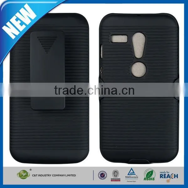 C&T Heavy Duty Defender Dual Layer Protector Hybrid Phone Cover Case for Motorola Moto G 1st Generation