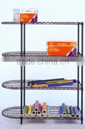 chromed metal wire shelf