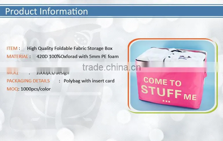 High Quality Foldable Fabric Storage Box