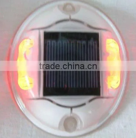 3pcs/side LED PC solar road stud;RED/YELLOW/BLUE/WHITE /GREEN color optional