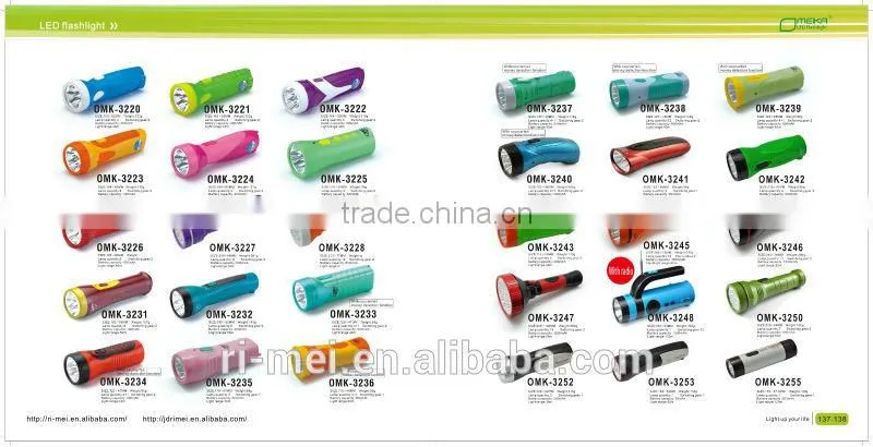 New design fashion 3 led torch