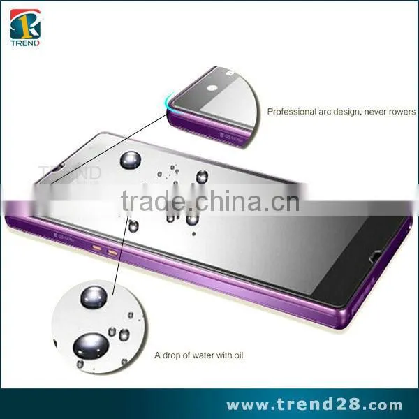 2016 new deisgn hot tempered glass screen protector 9H 2.5D for sony xperia z3