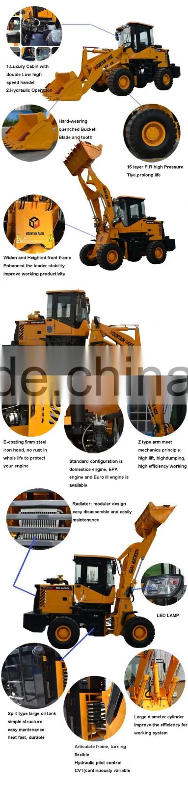 zl-20 new mini wheel loader with pallet fork plus bucket