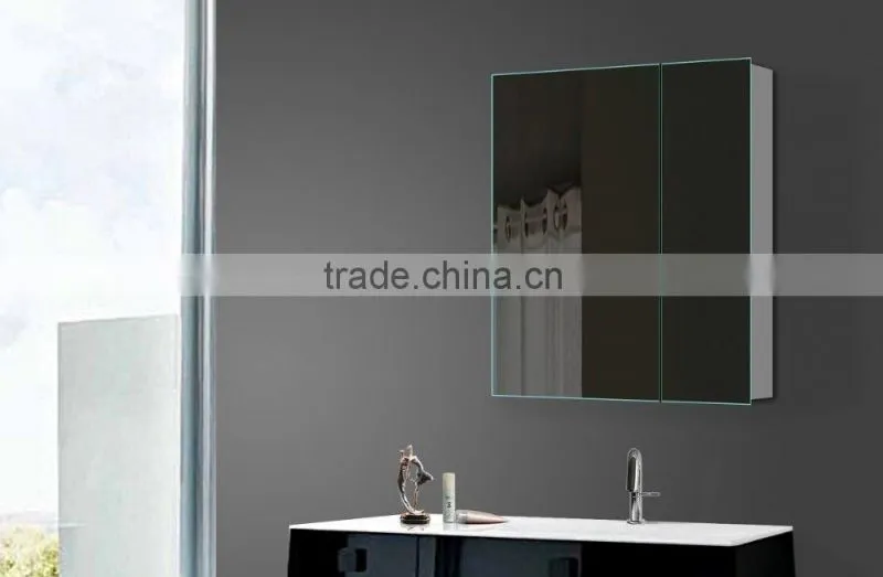 Lamxon illuminated bathrom storage mirror with light