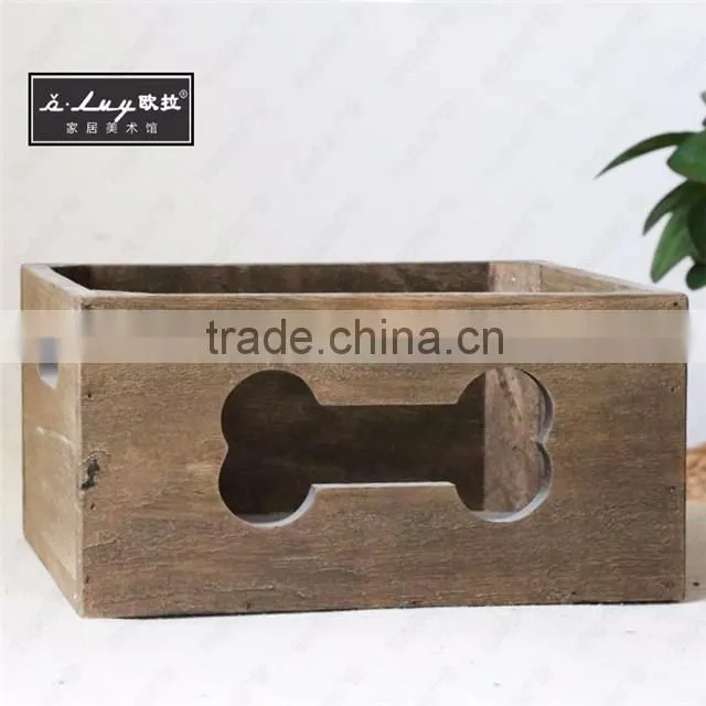 wooden storage bin