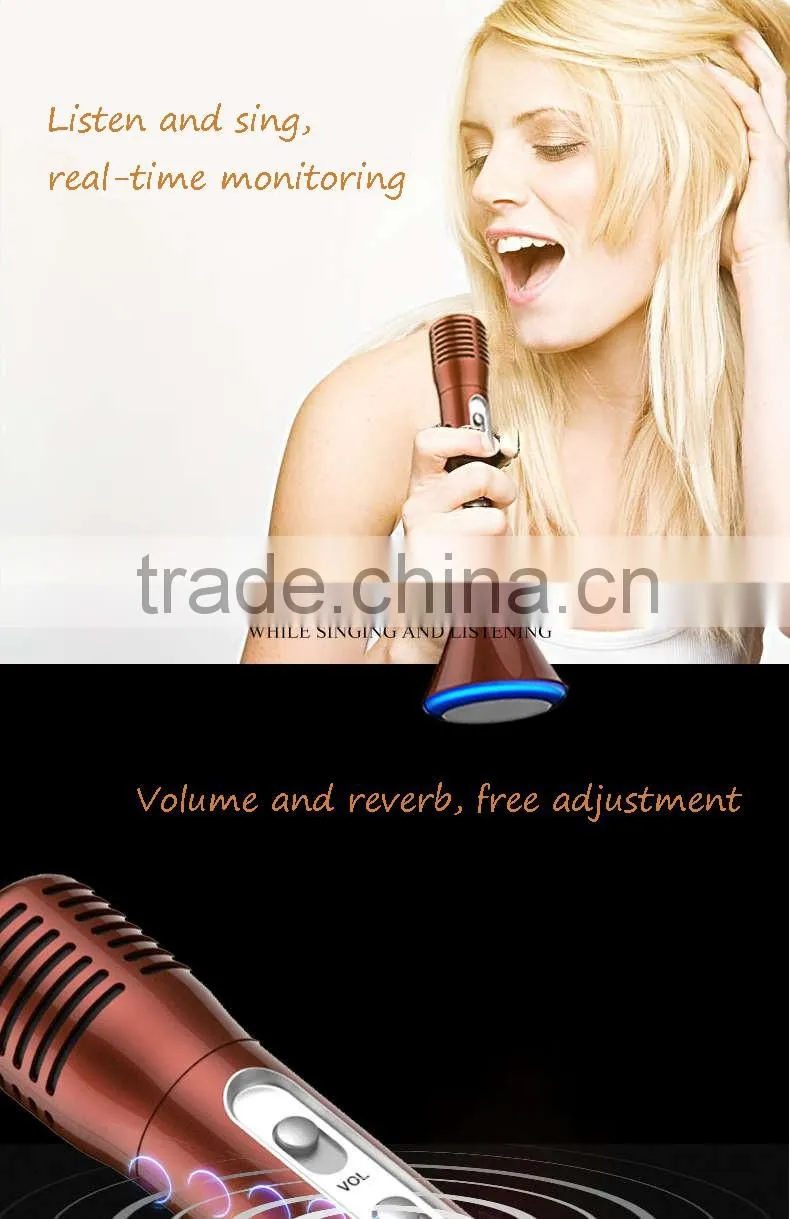 USB Portable Karaoke Microphone Built-in Bluetooth Speaker, mini karaoke Player