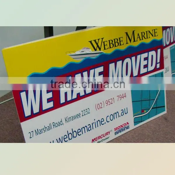 Elegant full color coroplast outdoor sign /coreflute printed advetising sign/board/signage