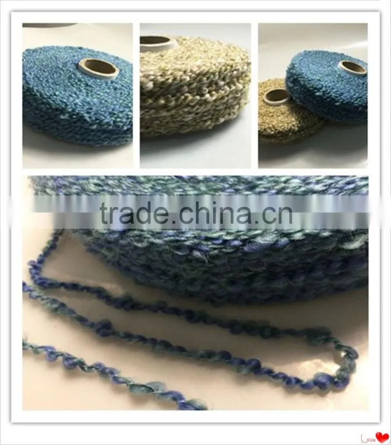 acrylic fibers polyeter Color yarn spinning pot-bellied fancy kintting yarn