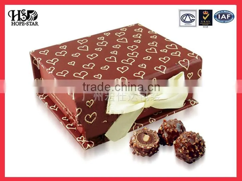 Hotsales laminated high quality empty chocolate gift box