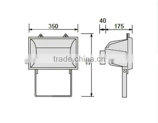 IP44 R7s 78mm Halogen Lamp 150w DJ-H101