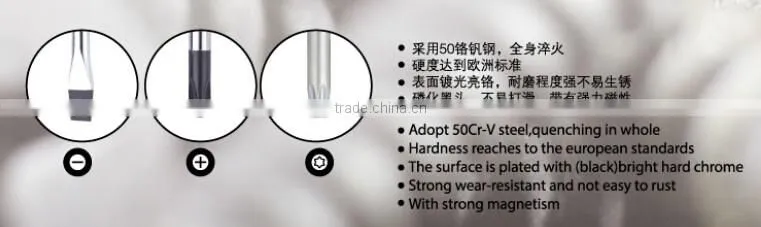 high elastic resin handle quenching 50CR-V steel screw driver screwdrivers slotted phillips
