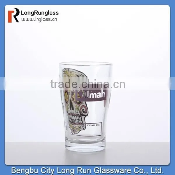 LongRun 120ml charming Eco-friendly shot glass cup&drinking wine glass&tableware glass cup with fancy decal