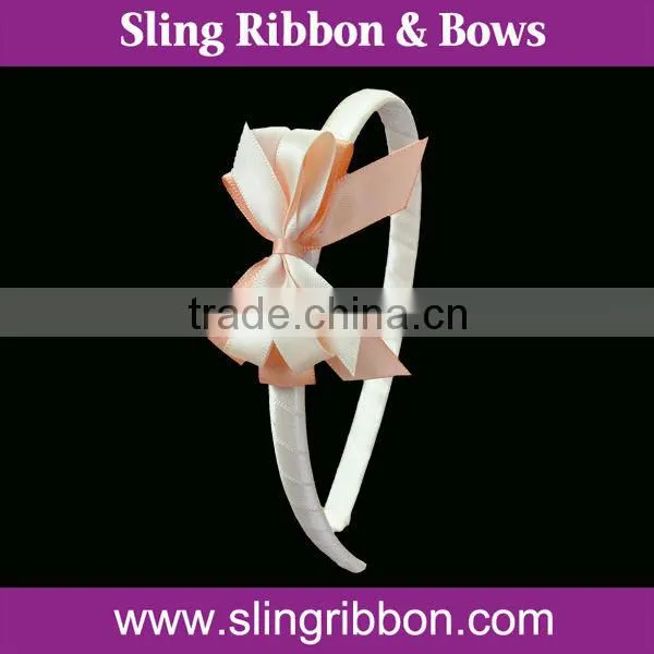 Handmade Satin Ribbon Bow Headband HB-7164