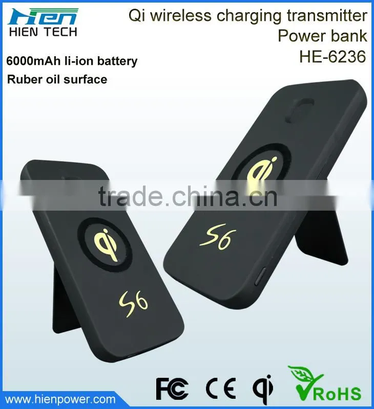 100% match Samsung Galaxy s6 QI wireless charger power bank
