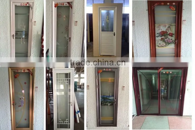 Top brand glass interior swing doors soundproof aluminum glass door