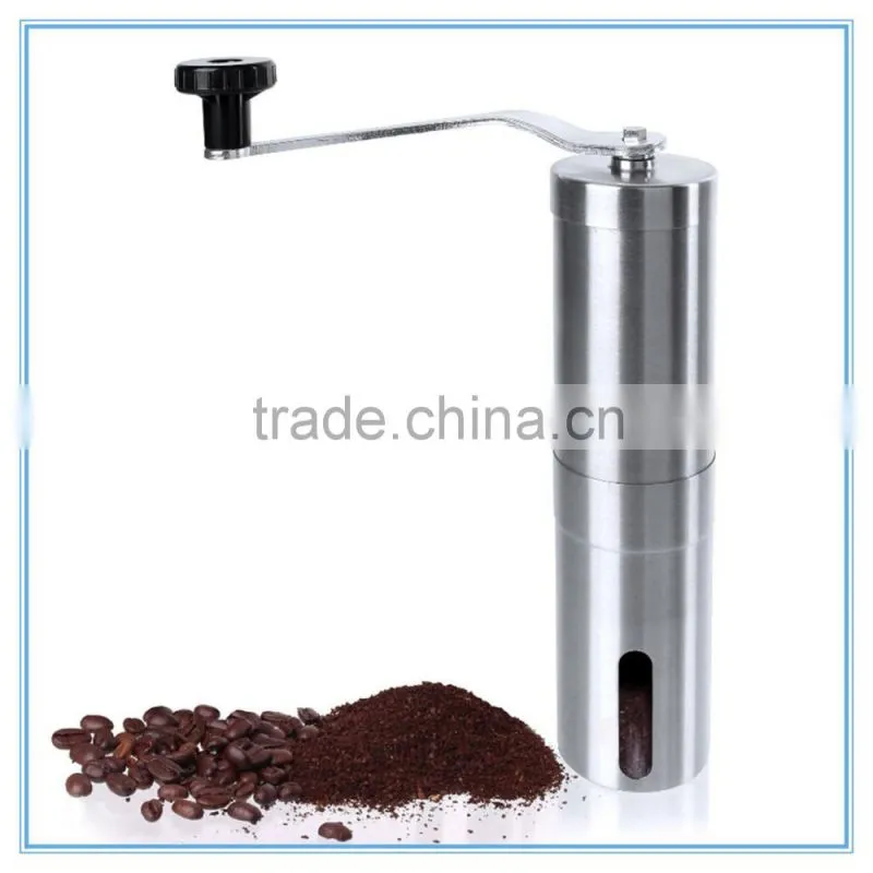high efficient portable manual coffee grinder stainless steel burr coffee grinder