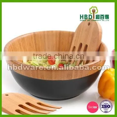 Unique bamboo large salad bowl