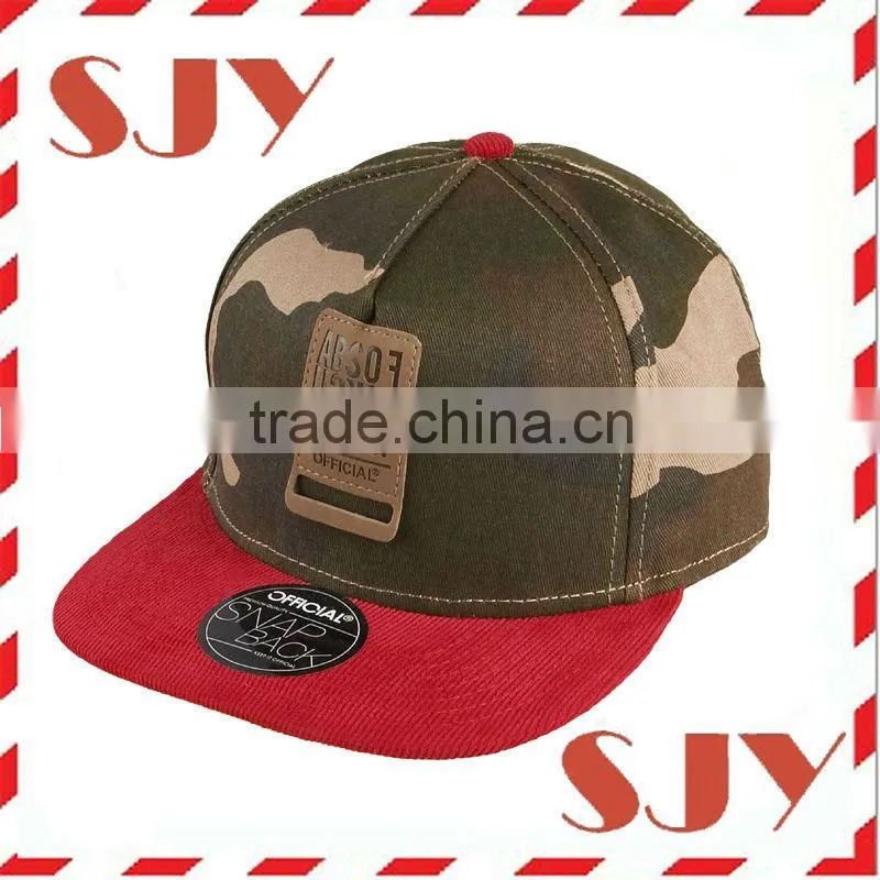 desert camouflage custom design printed snapback men's canvas hats