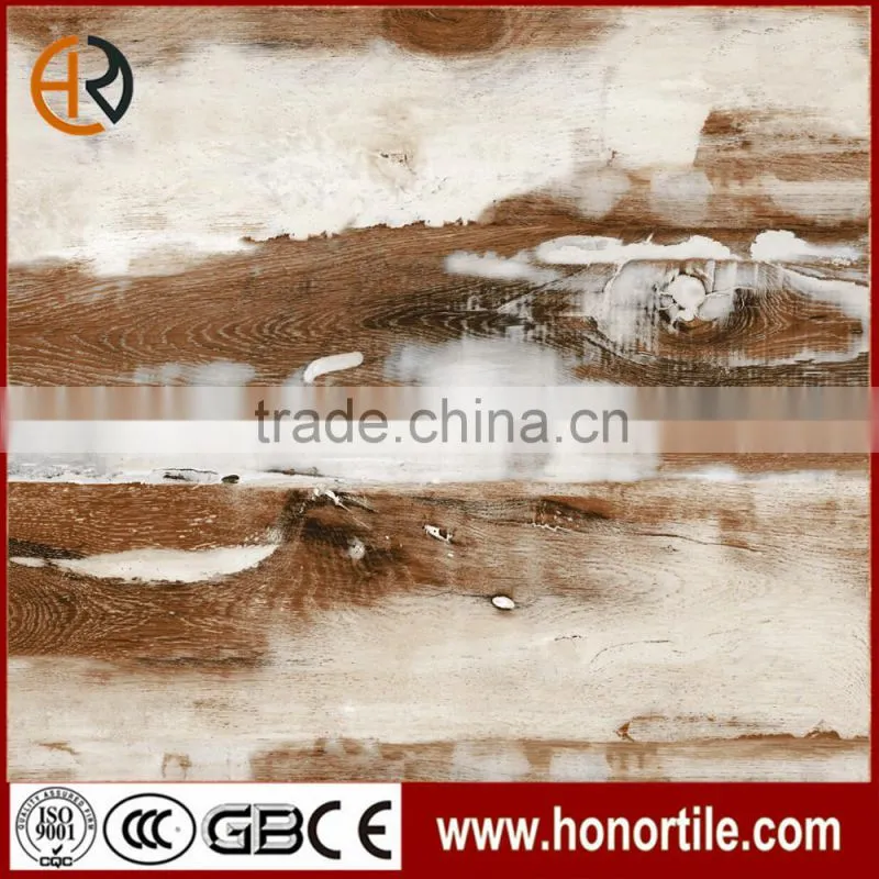 2014 new glazed wood look design office rustic floor tiles