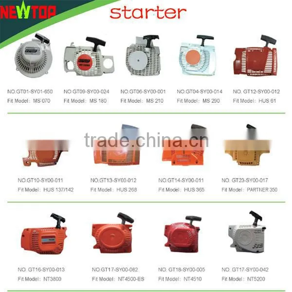 Chainsaw recoil starter for different size chainsaw(all kind of chainsaw parts can be provided)