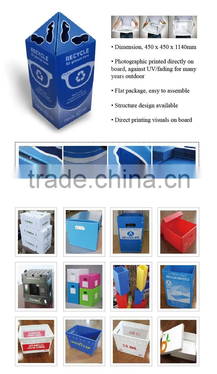 2-10mm Fluted Plastic corrugated Sheet box