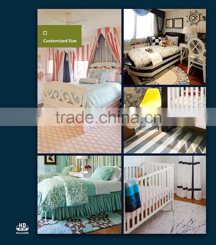 Popular Colorful Floral Design Digital Carpet for Baby Room