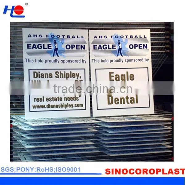 Plastic Corrugated Screen Print Advertising Sheet