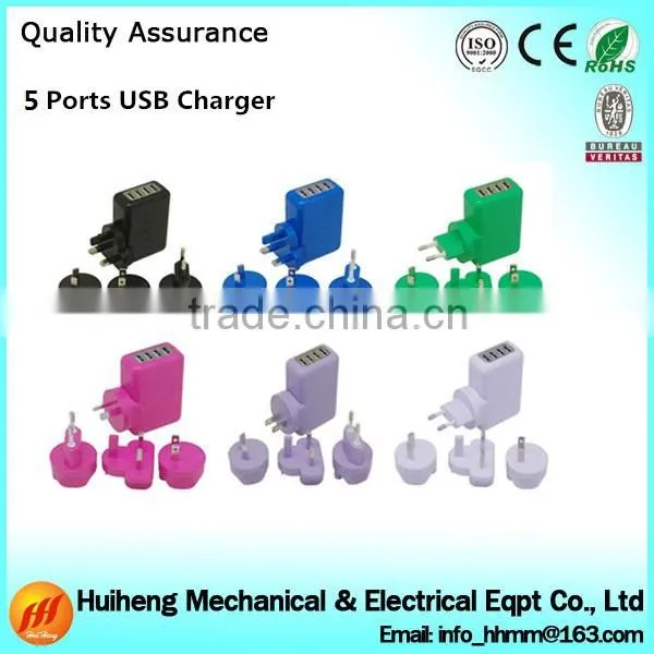New products 5 Ports USB Charger , Multi Port USB Chargers For Iphone