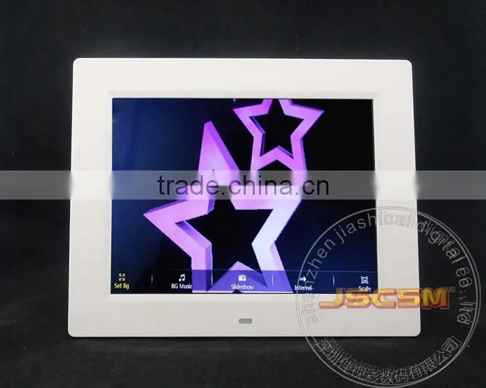 Factory supply 10inch mp5 video player photo slidwshow frame with clock and calendar for wedding gifts