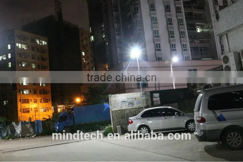 shenzhen mindtech automatic time-controlled solar street light pole IP65 certificated CE&RoHS MRD 807