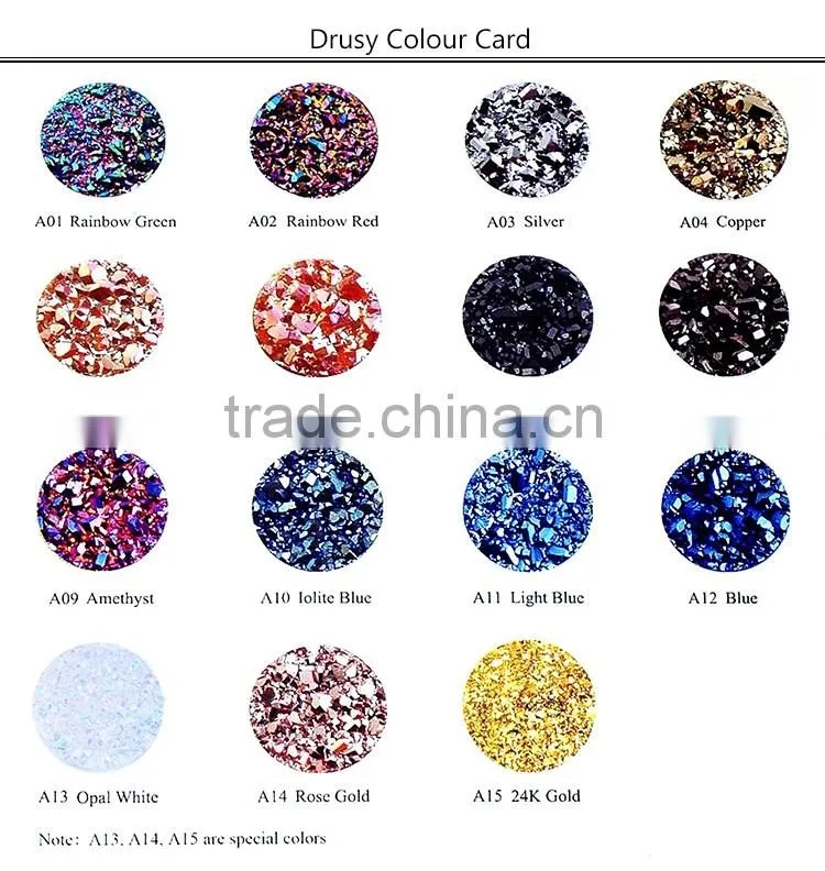 New Arrival Jewellery Druzy Silver Necklace Chain