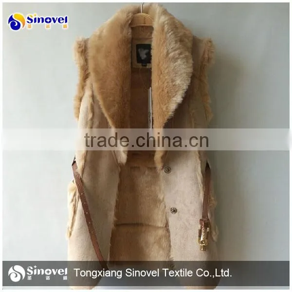 Polyester Suede bonded fur
