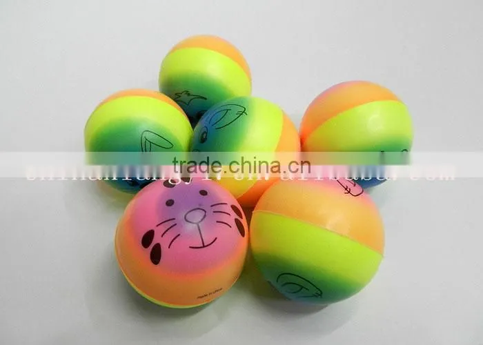 color animal PU foam Ball High quality children toy balls Soft anti stress ball