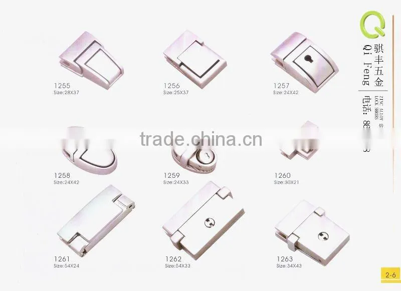 Qifeng new design metal lock,bag lock,bag accessories