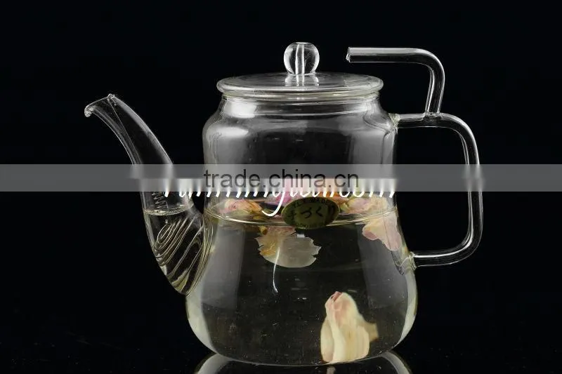 Wholesale Borosilicate Glass teapot with Stainless Steel Insert Spout ,420cc