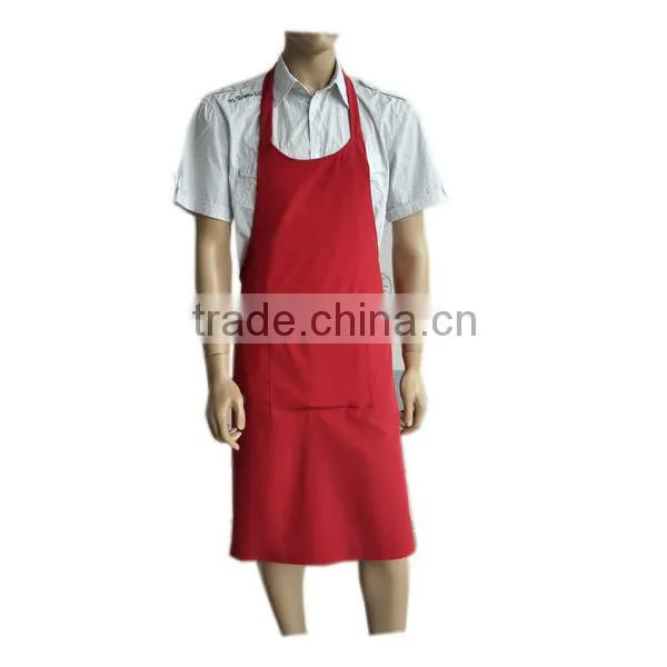 Coated Fabric One Pocket Model of red polyester Aprons