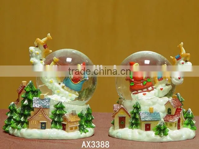 Plastic snow globe home decor promotion gifts polyresin craft Snow globe,oem craft