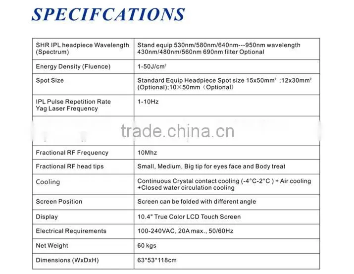 Multifunctional Elight IPL RF Nd Yag Laser Tattoo Removal Hair Removal Beauty Salon