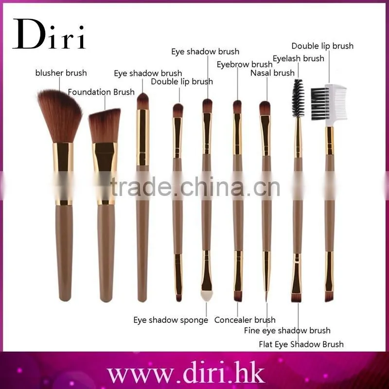Newest 9pcs/Set Pro Makeup Brush Kit Foundation Powder Eyebrow Eye Shadow Brushes Tool